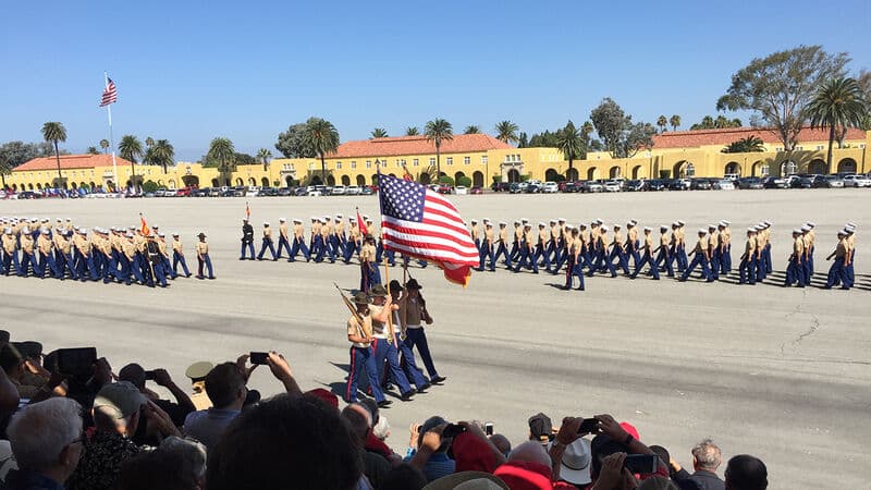 DOCA members touring a military facility